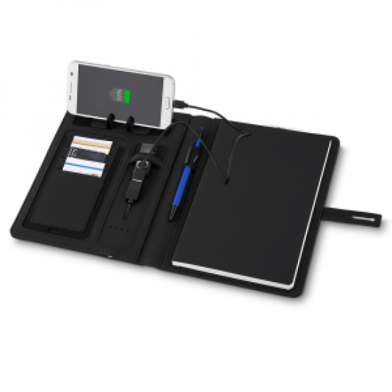 Caderno com Powerbank com Led - Personalizado Caderno com Powerbank com Led - Personalizado