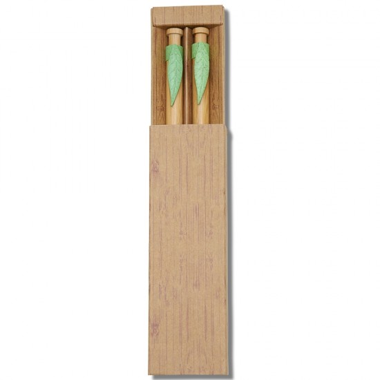Conjunto Caneta e Lapiseira Bambu Personalizado Conjunto Caneta e Lapiseira Bambu Personalizado