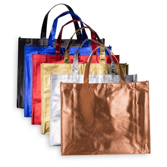 Sacola TNT Metalizada Grande Personalizada Sacola TNT Metalizada Grande Personalizada