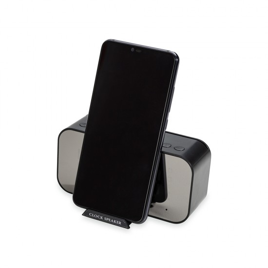 Caixa de Som Multimídia com Relógio e Suporte para Celular Personalizada Caixa de Som Multimídia com Relógio e Suporte para Celular Personalizada