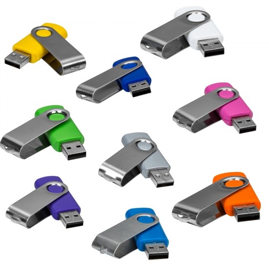 Pen Drive Giratório Metálico 4GB/8GB/16GB/32GB Personalizado Pen Drive Giratório Metálico 4GB/8GB/16GB/32GB Personalizado