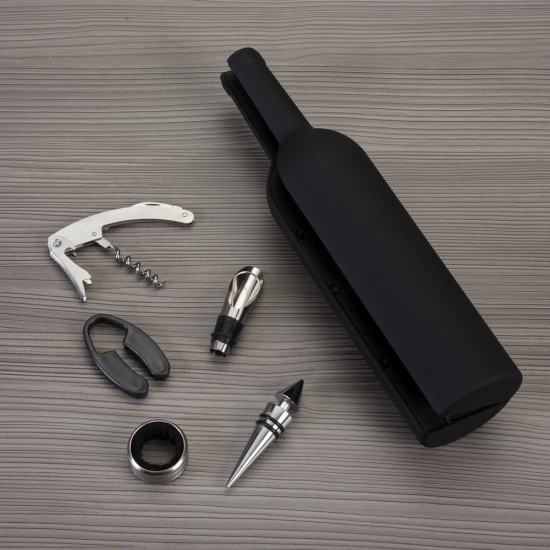 Kit Vinho Garrafa 5 peças Personalizado Kit Vinho Garrafa 5 peças Personalizado